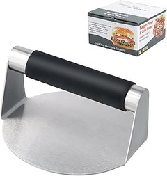 ¿Cuál es la mejor prensa para hamburguesas según su material?