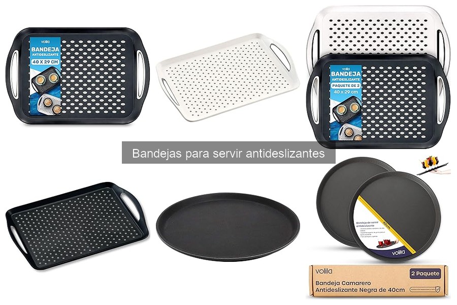 Alternativas a las bandejas antideslizantes para servir en casa