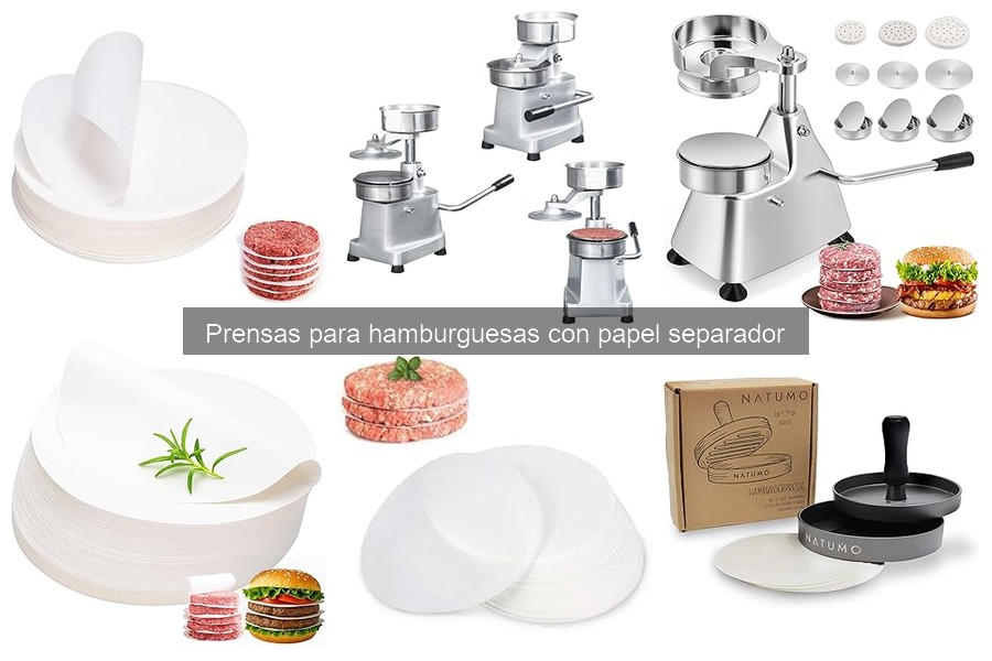 Alternativas a las prensas para hamburguesas con papel separador