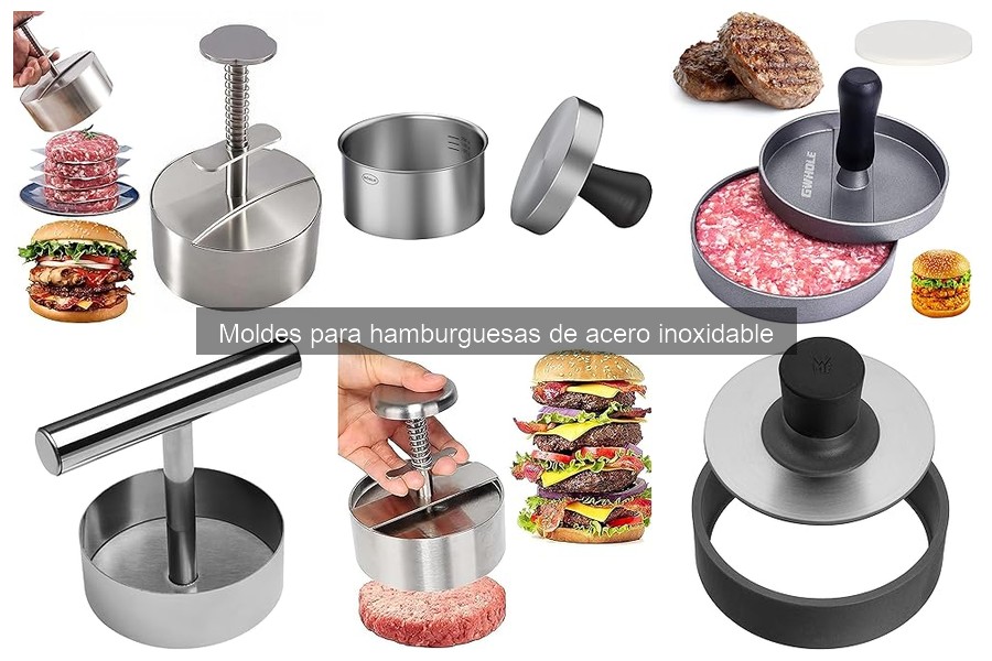 Alternativas a moldes para hamburguesas de acero inoxidable