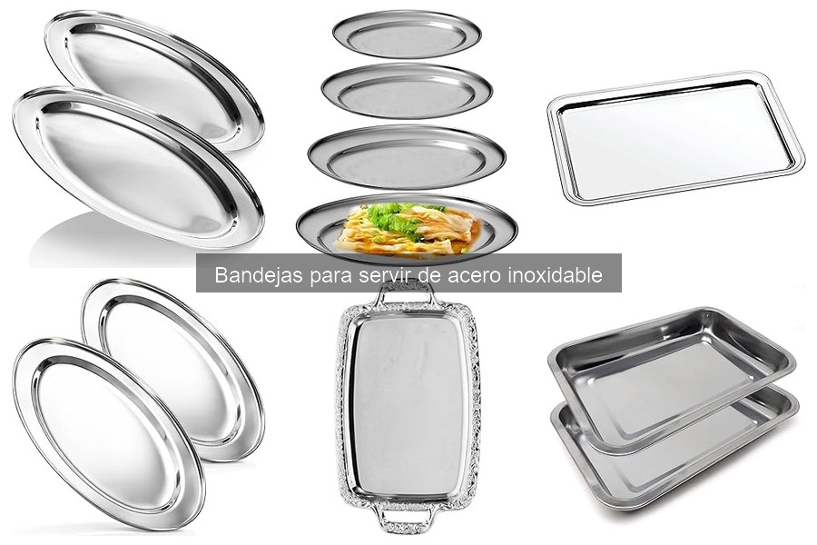 Bandejas de acero inoxidable para aperitivos y postres