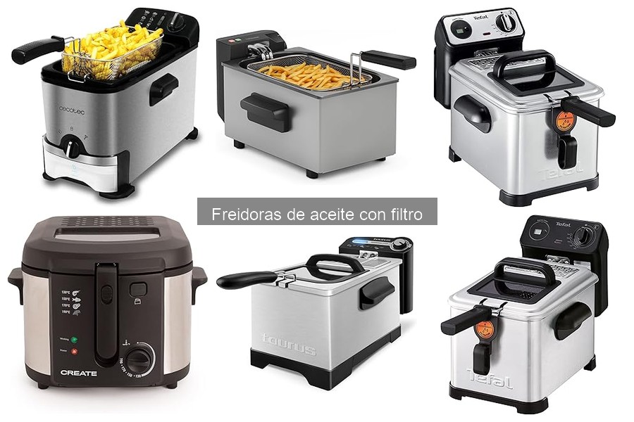Características de filtros en freidoras de aceite