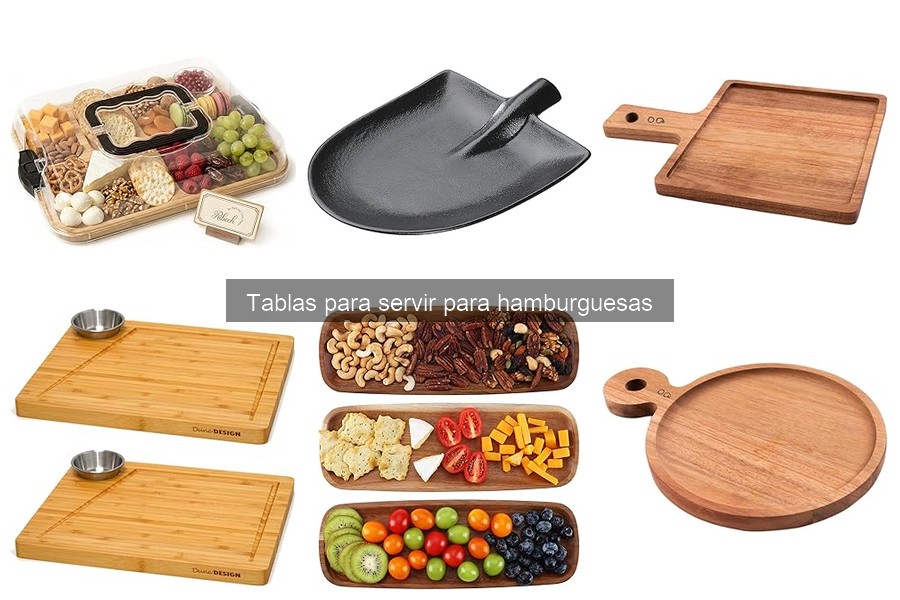 Cómo presentar hamburguesas en tablas para servir