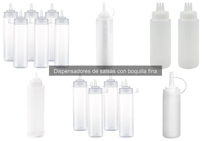 Cómo usar dispensadores de salsas con boquilla fina
