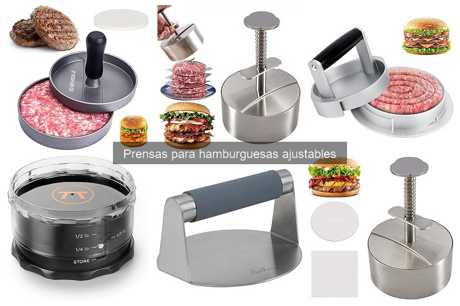 Cómo utilizar una prensa para hamburguesas ajustables