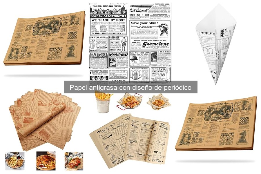 Desventajas del papel antigrasa con diseño de periódico