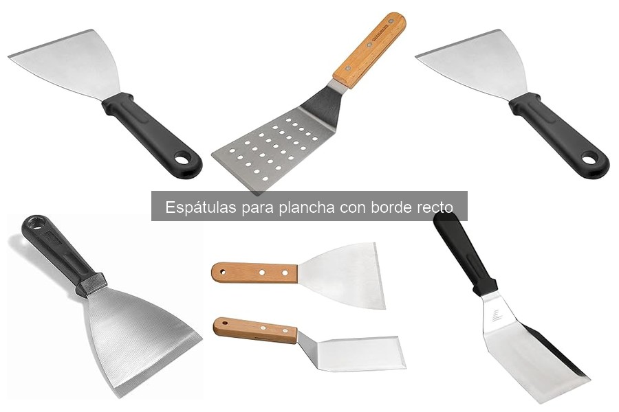 Espátula para plancha con borde recto: Usos y características
