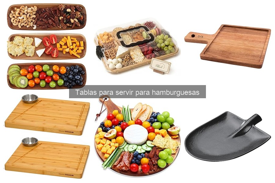 Ideas creativas para decorar mesas con tablas para hamburguesas
