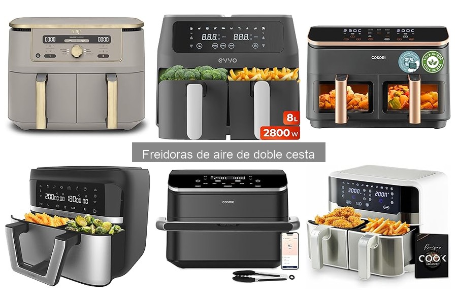 Maxima eficiencia en freidoras de aire de doble cesta