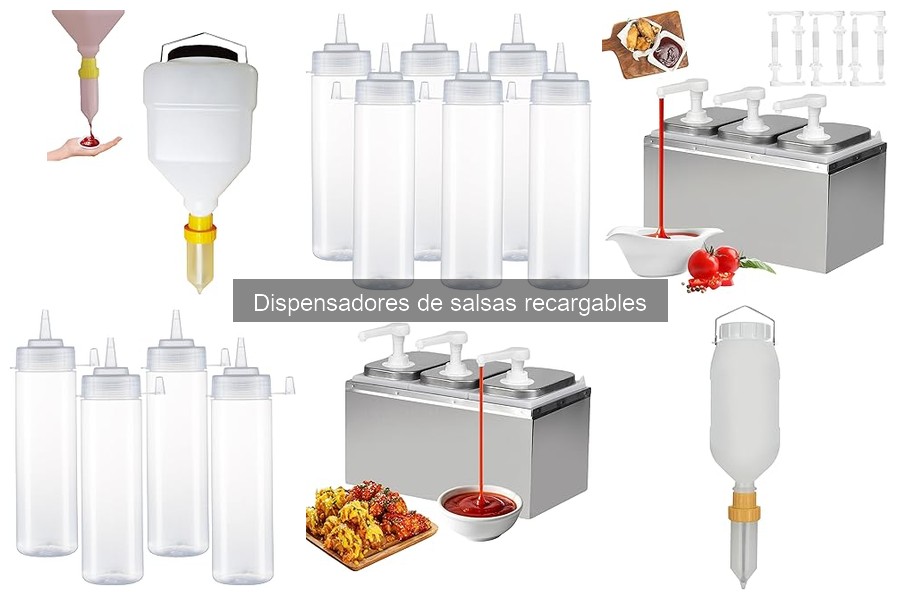Mejores dispensadores de salsas recargables para familias