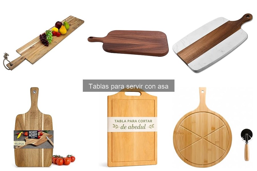 Mejores materiales para tablas para servir con asa