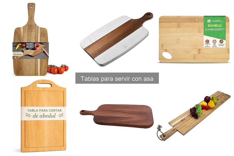 Mejores tablas para servir con asa en cenas informales