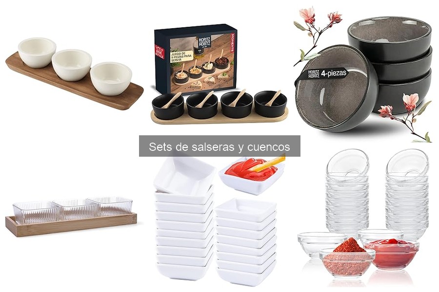 Precios promedio de sets de salseras y cuencos en Amazon