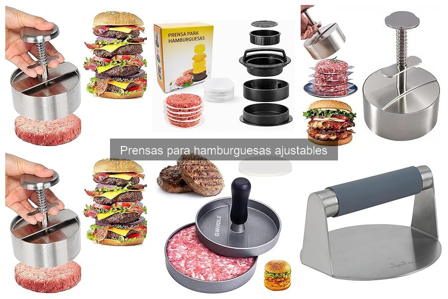 Recetas creativas para hamburguesas con prensas ajustables