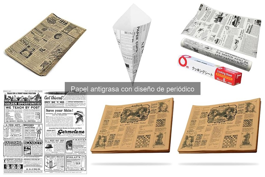 Recetas Fáciles con Papel Antigrasa de Diseño de Periódico