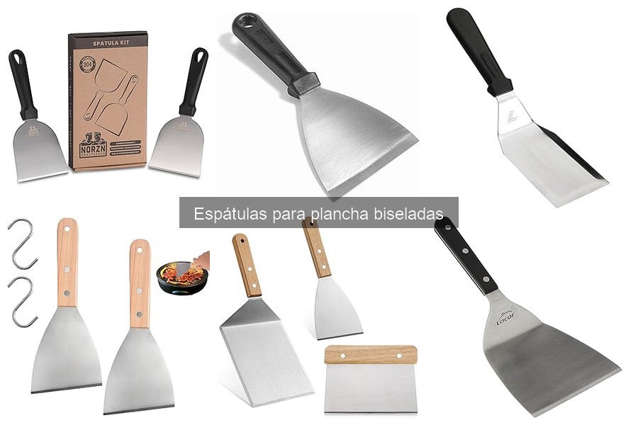 Tipos de espátulas para plancha biseladas: guía completa