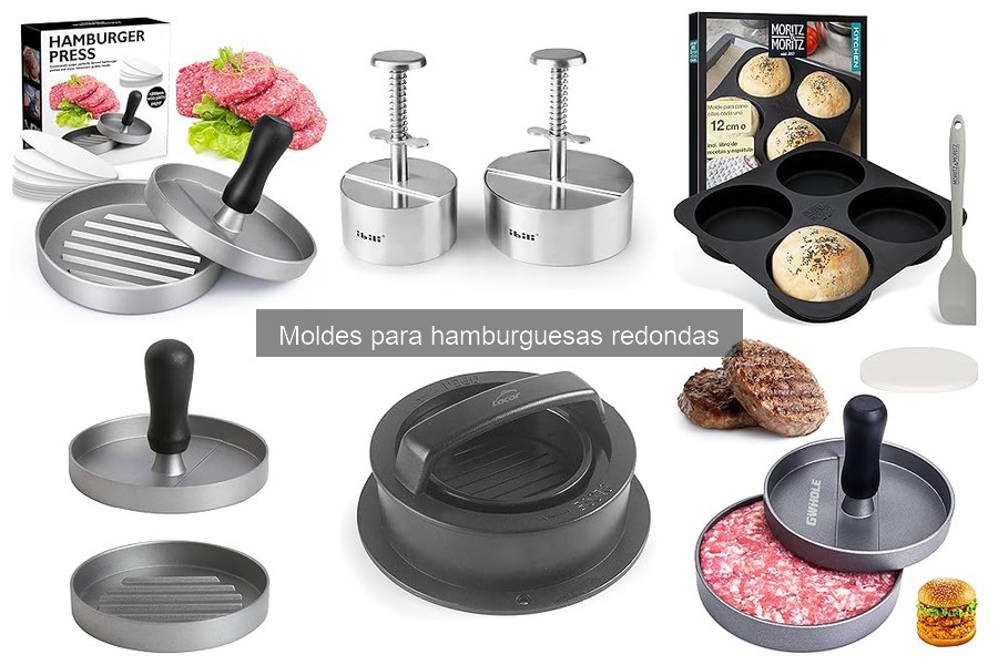 Tipos de moldes para hamburguesas redondas en casa