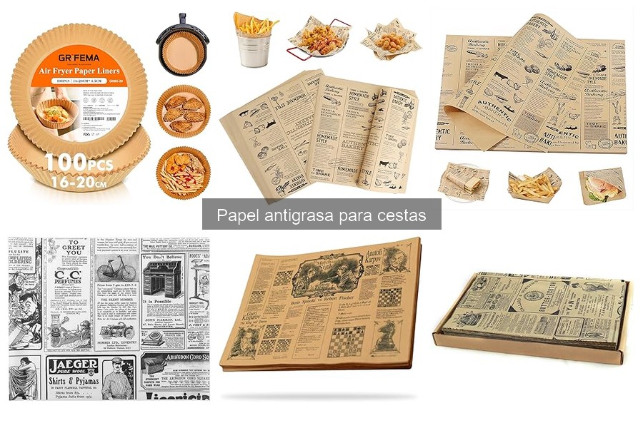 Tipos de papel antigrasa para cestas: guía completa