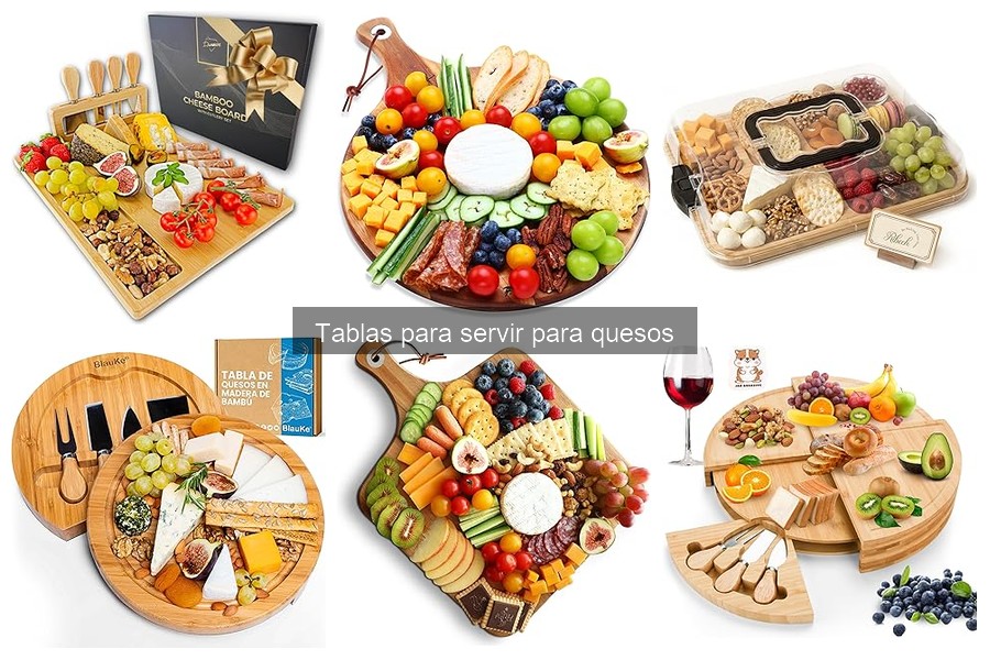 Tipos de tablas para servir quesos: madera, pizarra y más